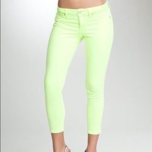 💚Bebe Neon skinny ankle jeans